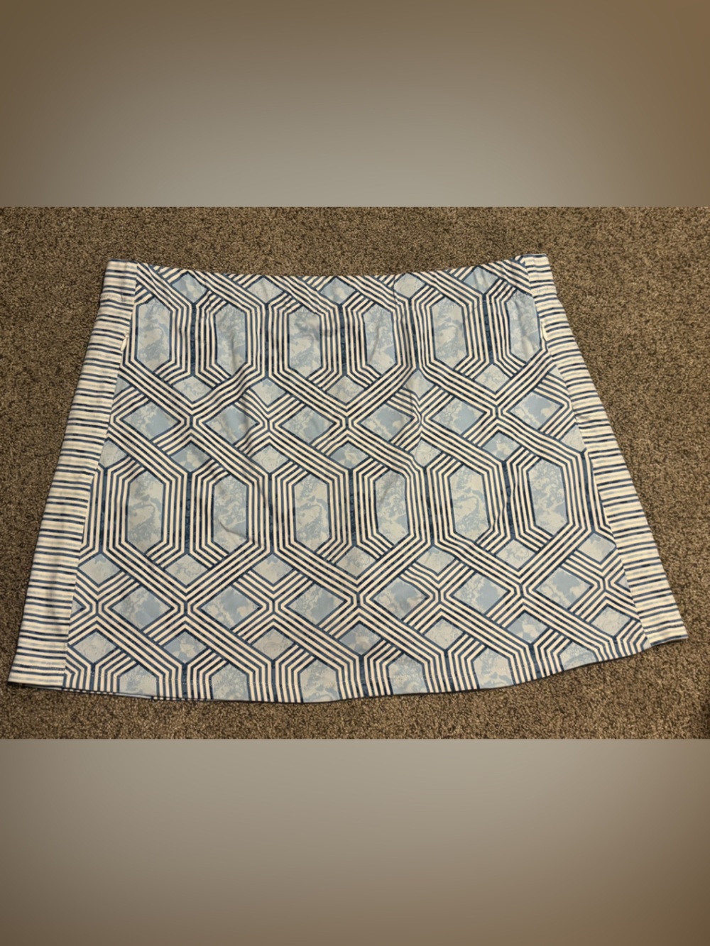 J. McLaughlin Palm Spring Skort light blue/med blue cabana geometric